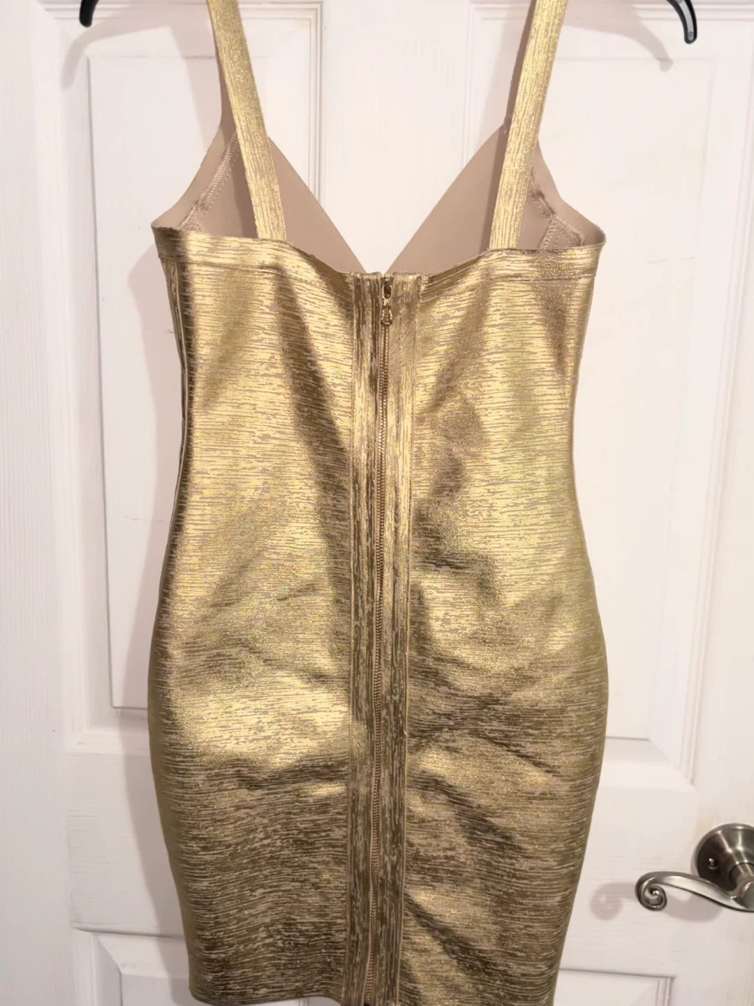 BELLA BARNETT Gold Metallic Bodycon Dress - photo 3