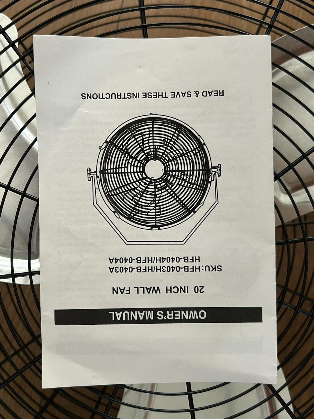 Achazel 20 Inch Wall Fan - photo 2