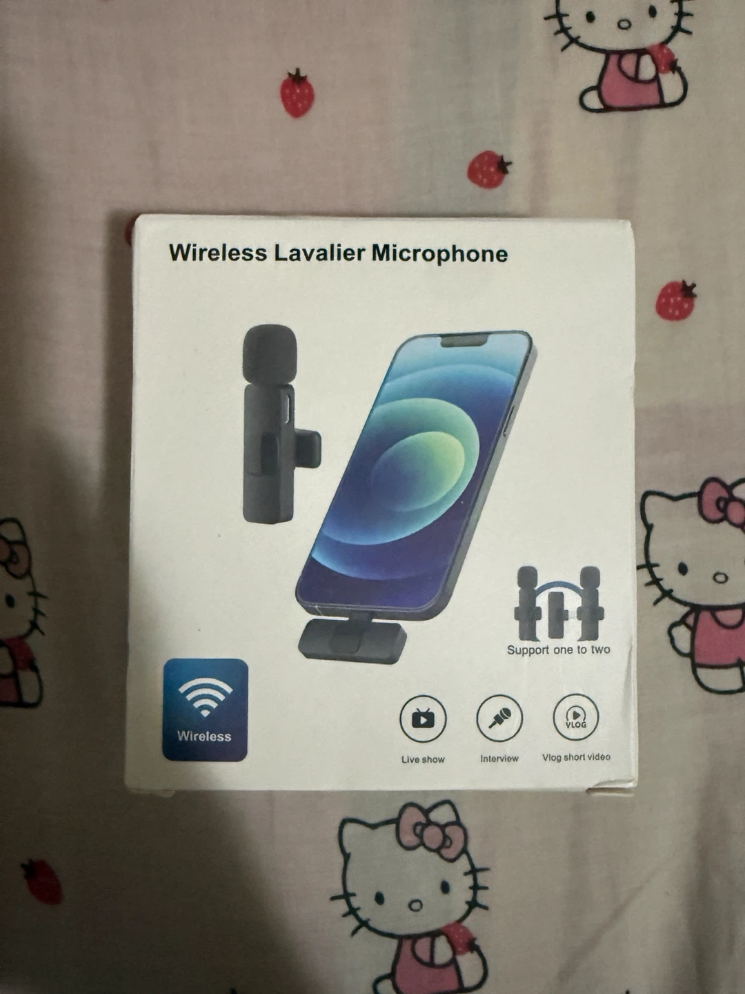 Pink Wireless Lavalier Microphone