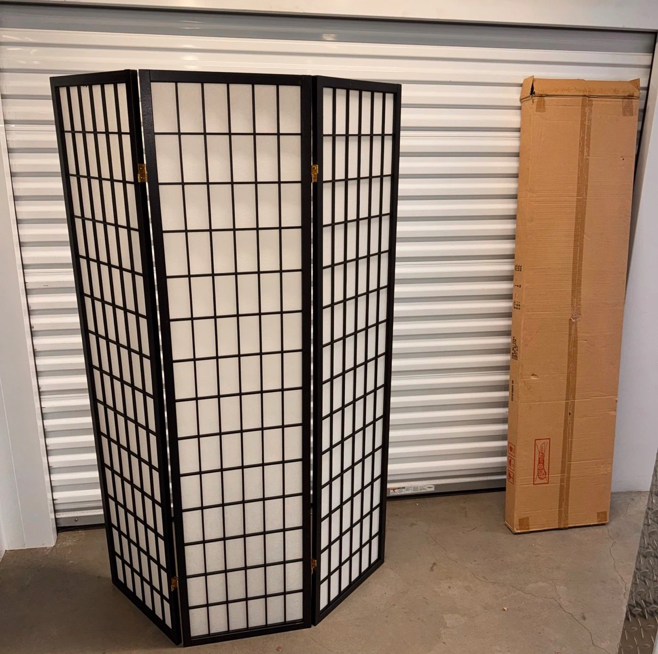 NEW ACME 3-Panel Folding Room Divider Privacy Screen Black - photo 2