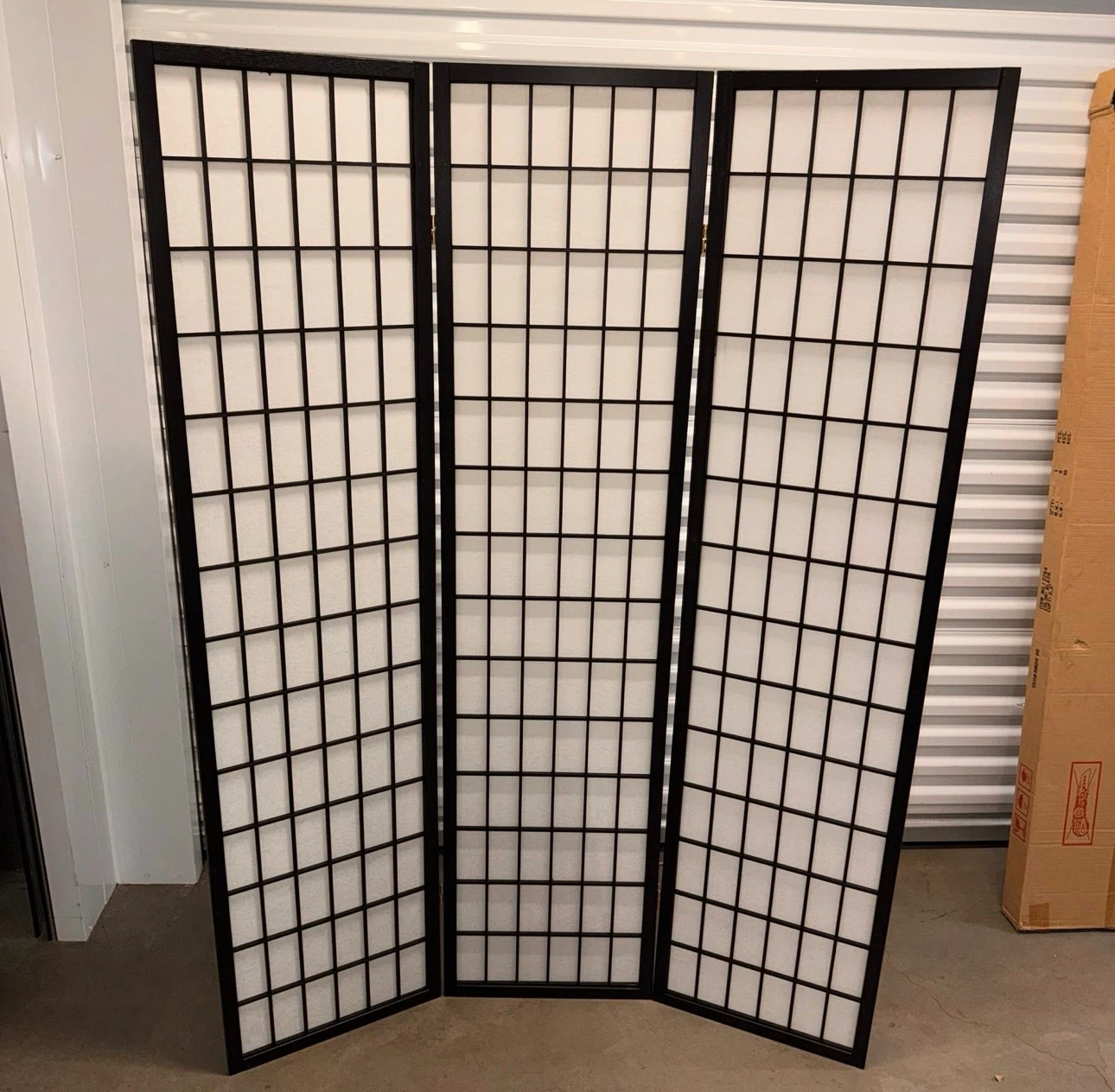 NEW ACME 3-Panel Folding Room Divider Privacy Screen Black - photo 3