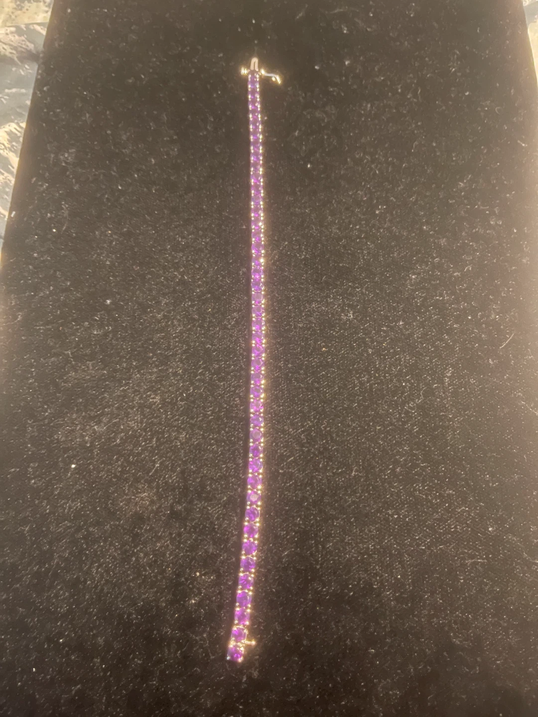 925 sterling silver amethyst tennis bracelet - photo 2