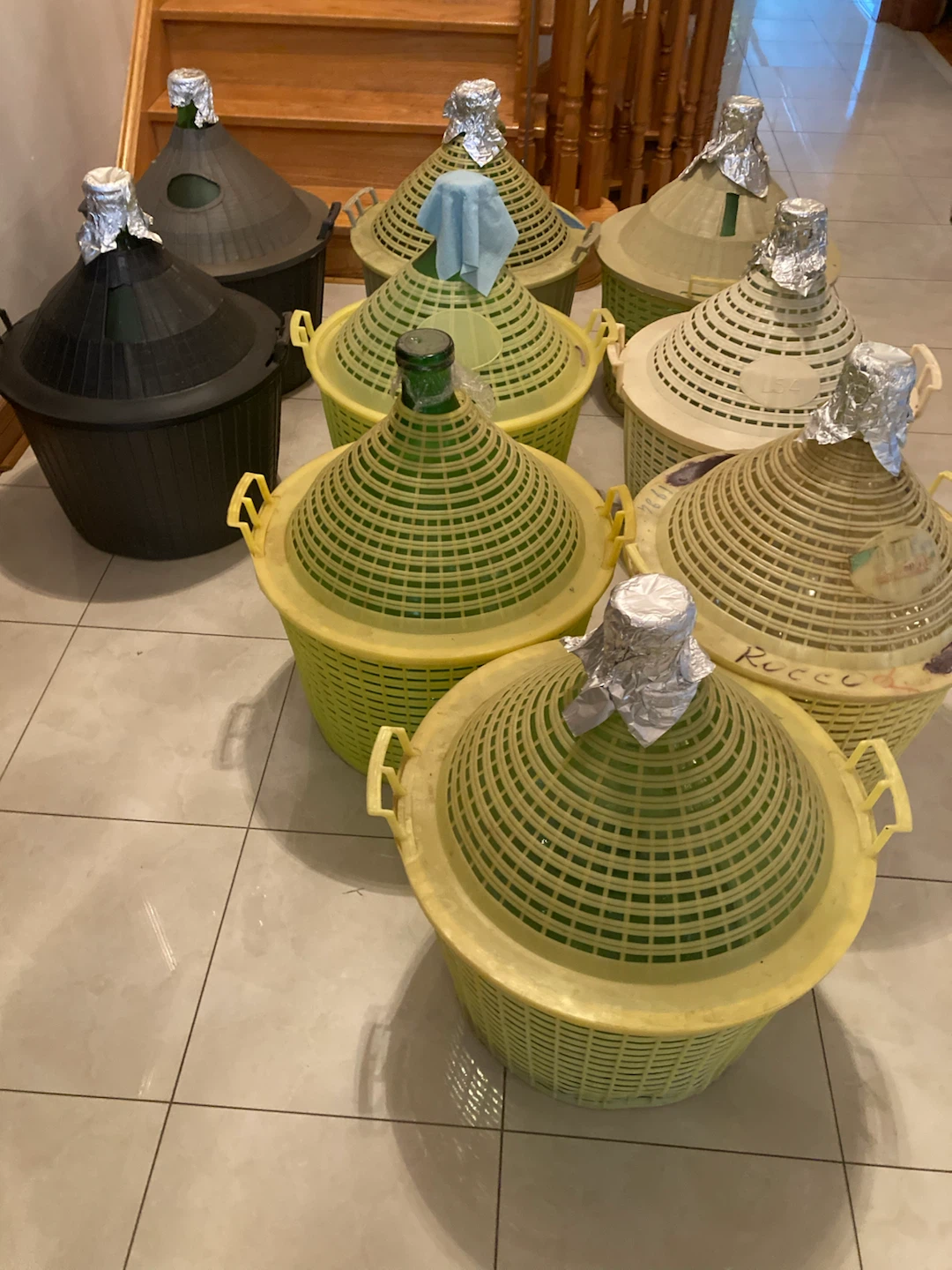 Glass Carboys with Baskets