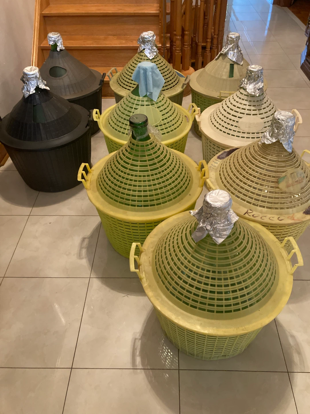 Glass Carboys with Baskets - photo 2