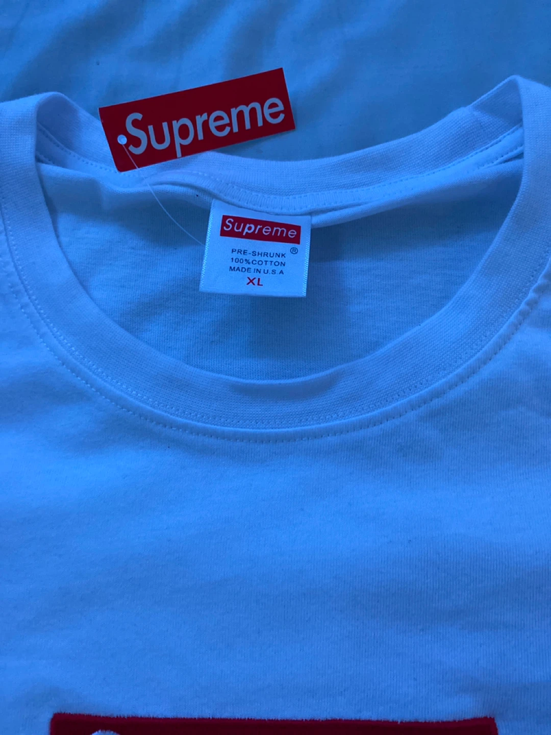 Supreme Box Logo T-Shirt White/Red XL - photo 3