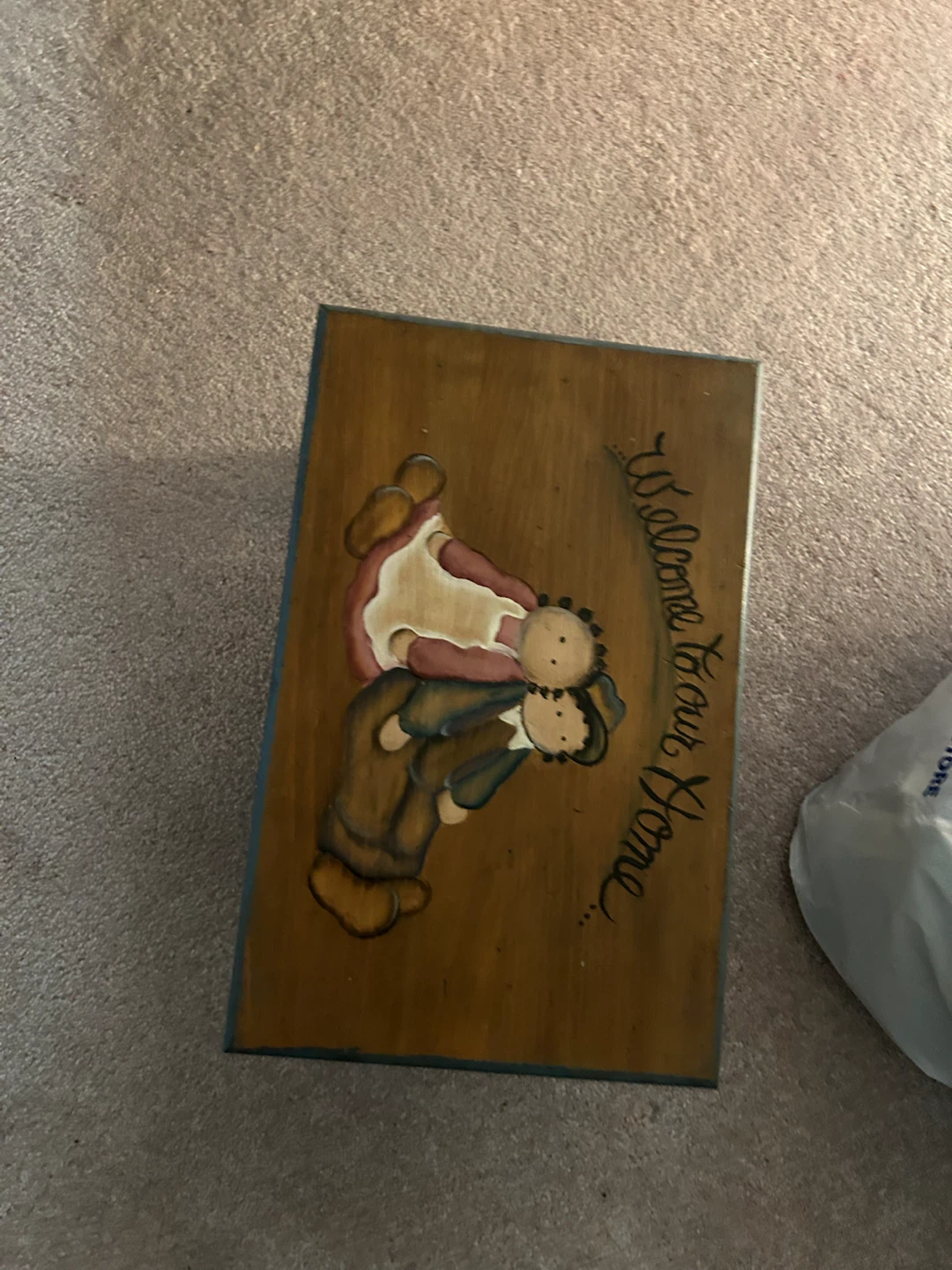 Wooden foot stool - Welcome Your Home
