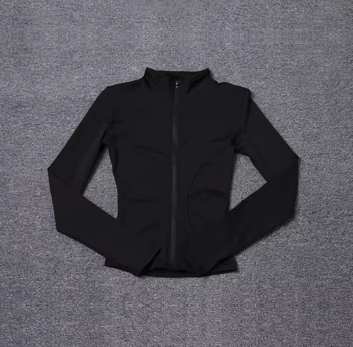 Black Full-Zip Athletic Jacket