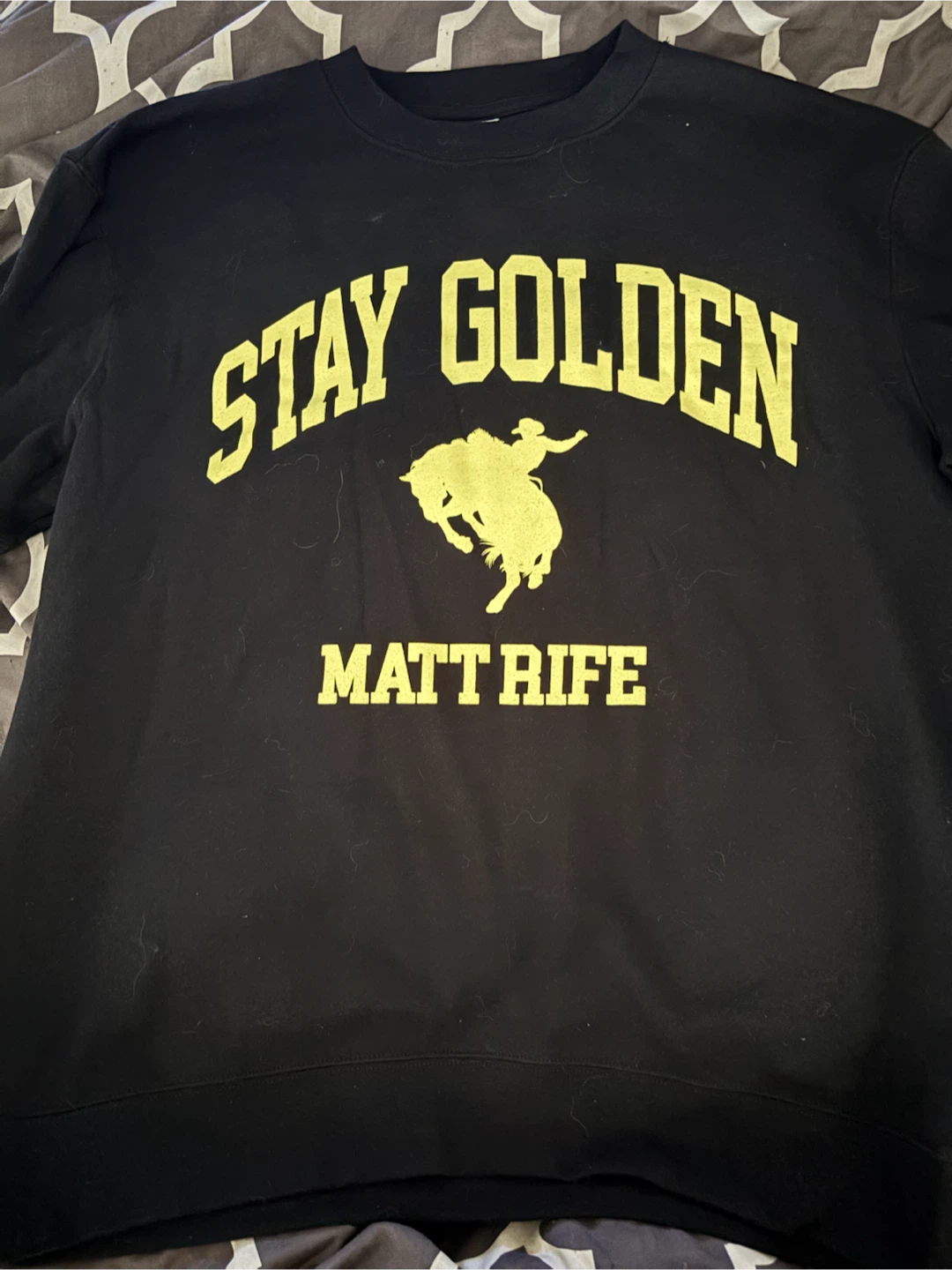 Matt Rife Stay Golden 2026 Black Crewneck Sweatshirt - photo 2