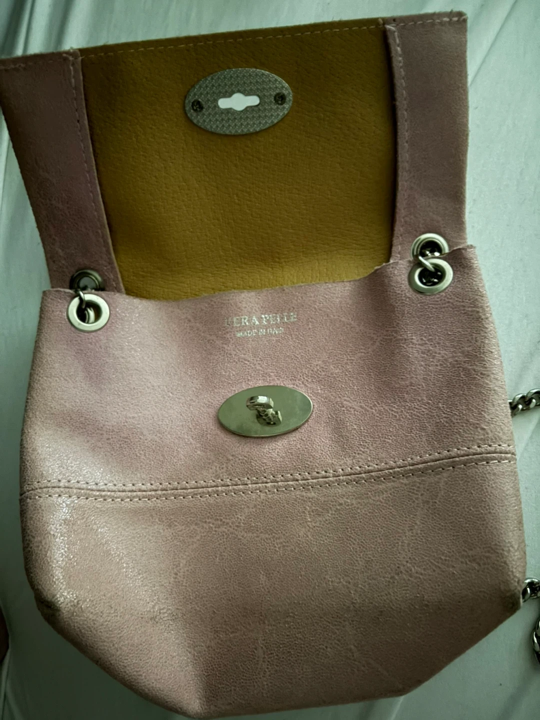 Vera Pelle Pink Suede Shoulder Bag - photo 4