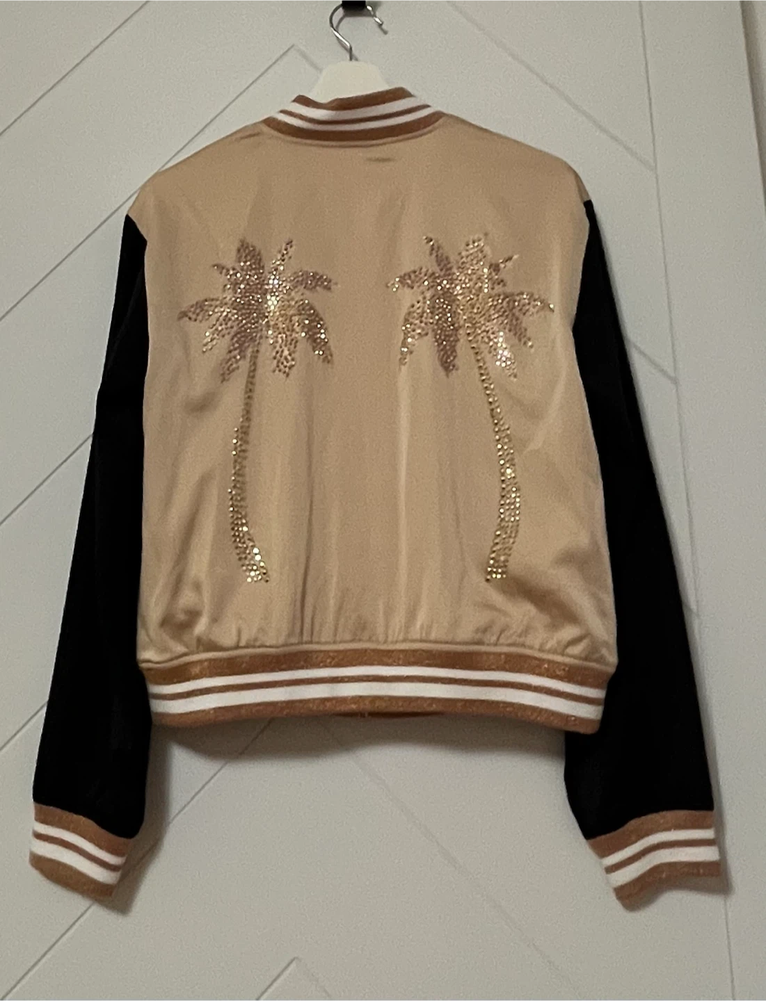 Guess Bomber Jacket with Palm Tree Sequins
