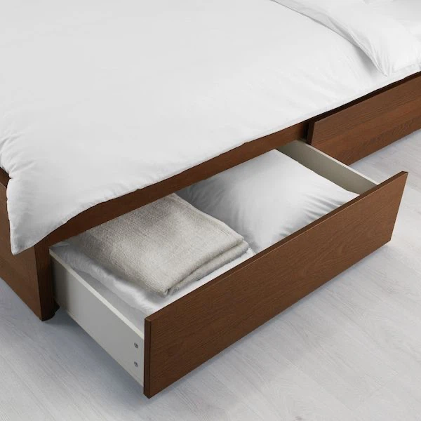 MALM bed drawers (2) - dark brown
