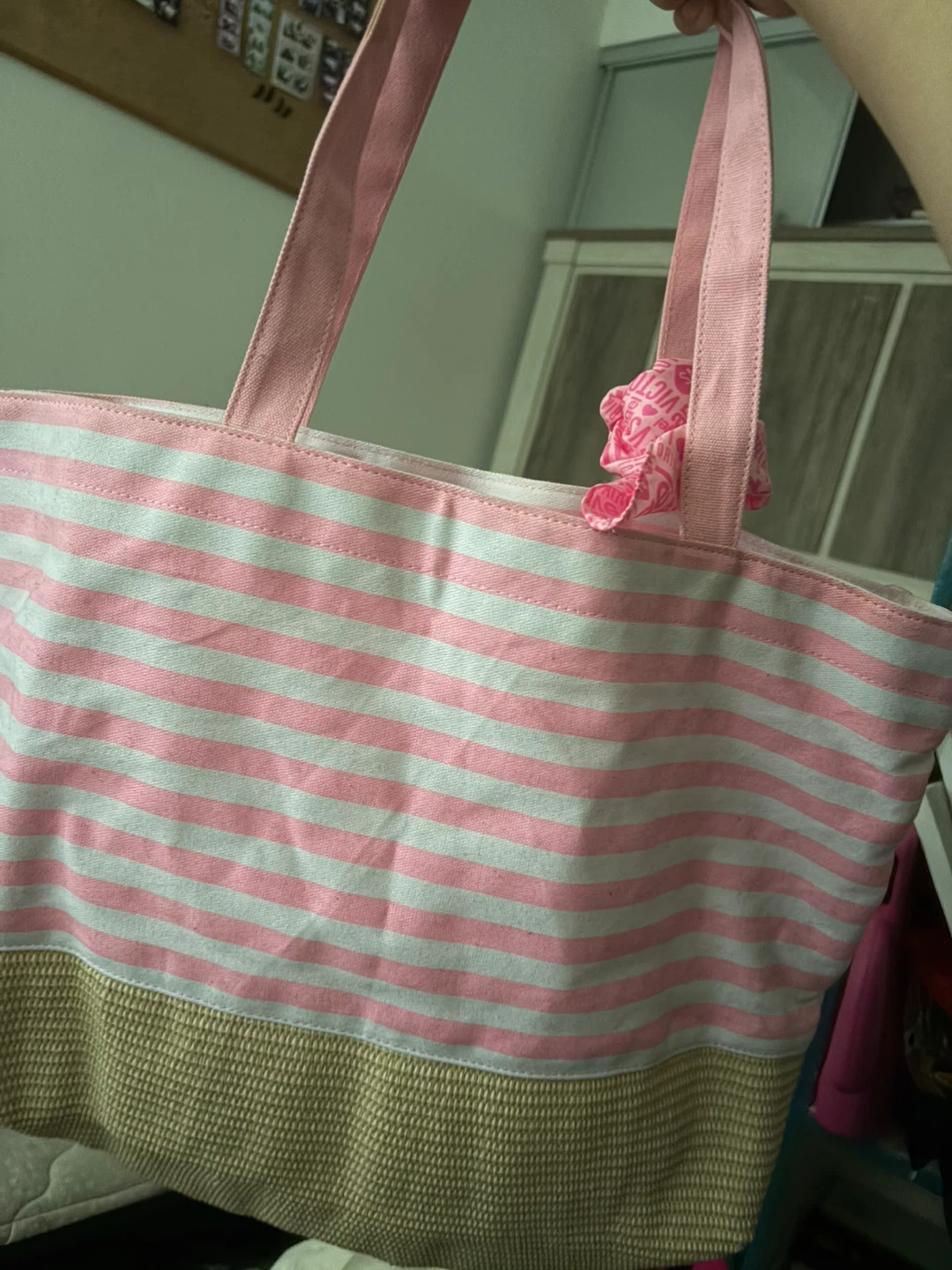 Victoria's Secret Pink Striped Beach Bag - photo 2