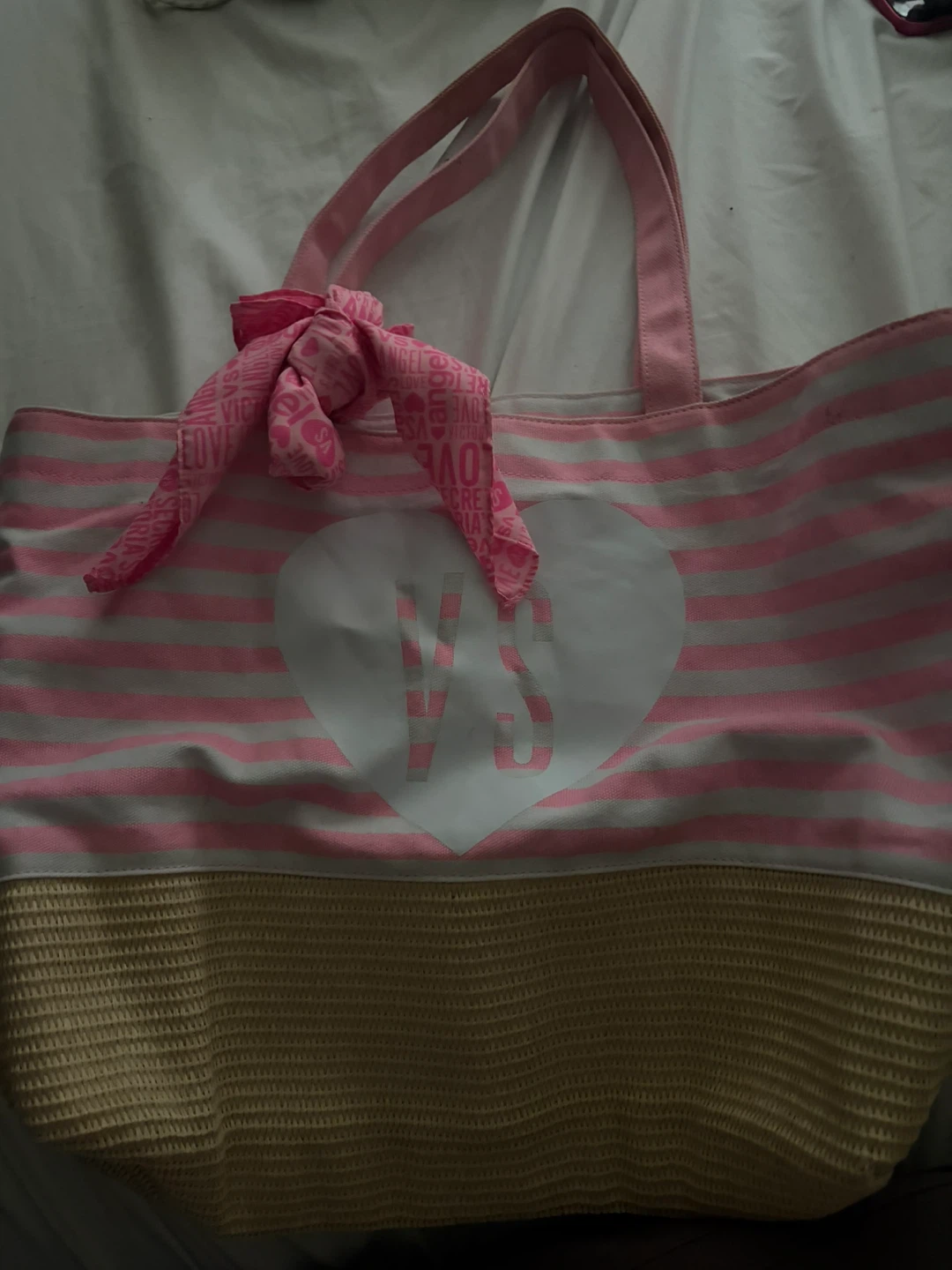 Victoria's Secret Pink Striped Beach Bag - photo 3