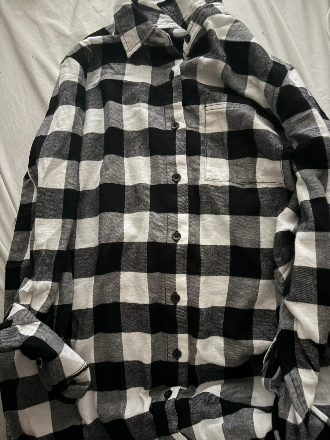 Black and White Buffalo Plaid Shirt
