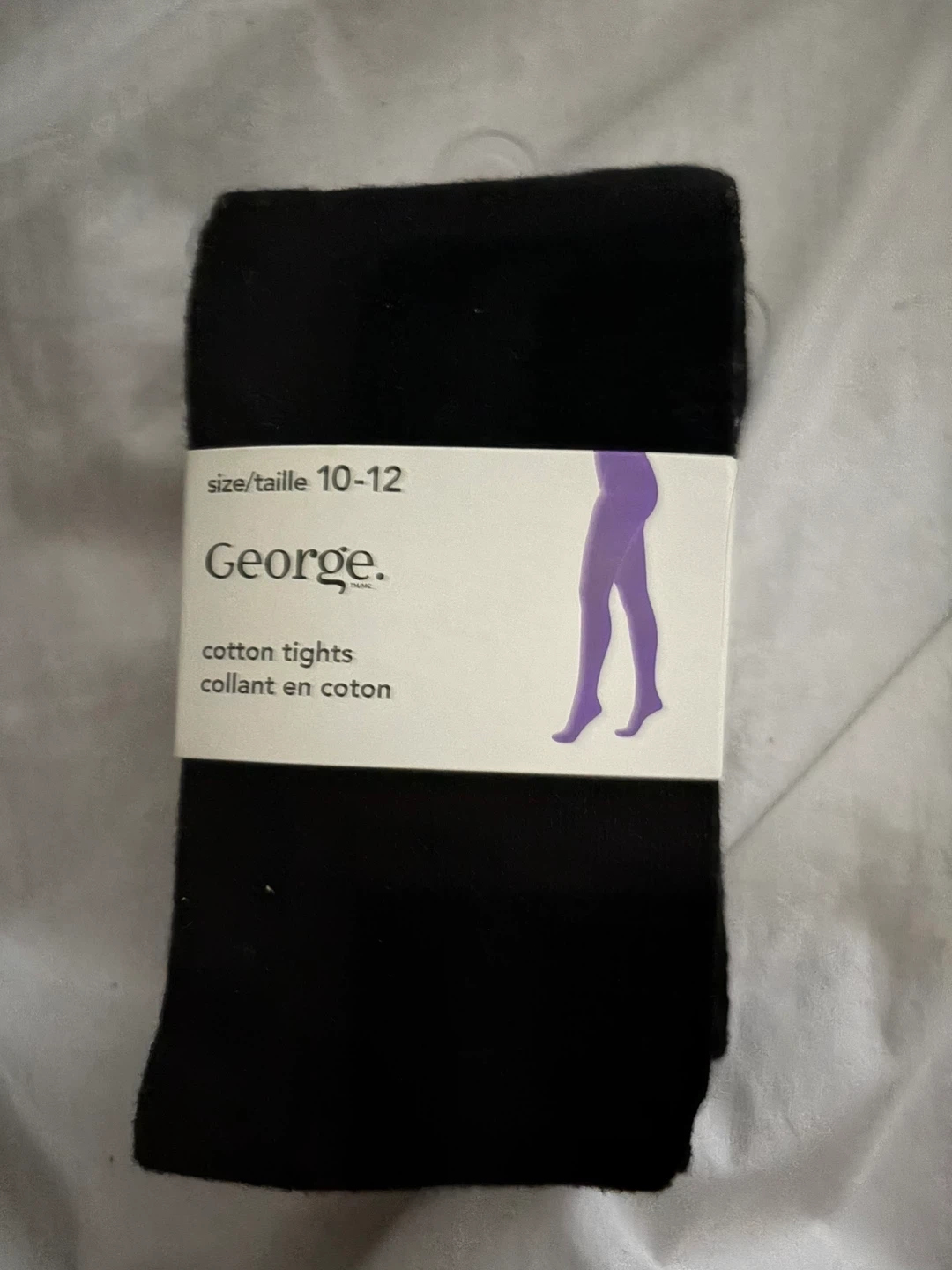 George. Cotton Tights - Size 10-12 Black - photo 2