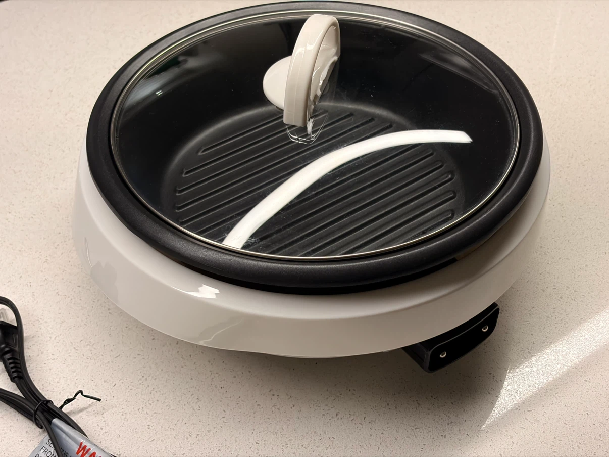 Electric Skillet Griddle Pan with Lid - photo 2