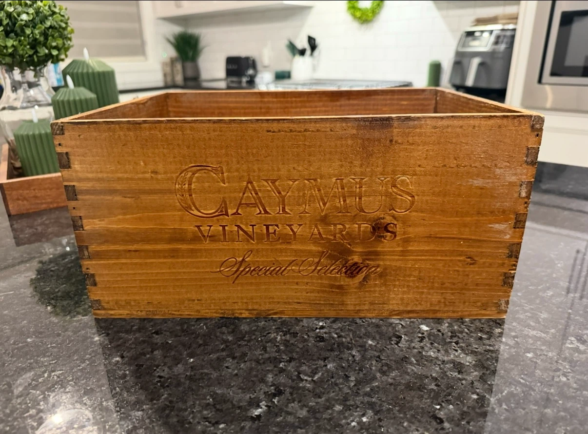 Vintage Caymus Vineyard Wood Crate - Pick Up in Alpine Park SW