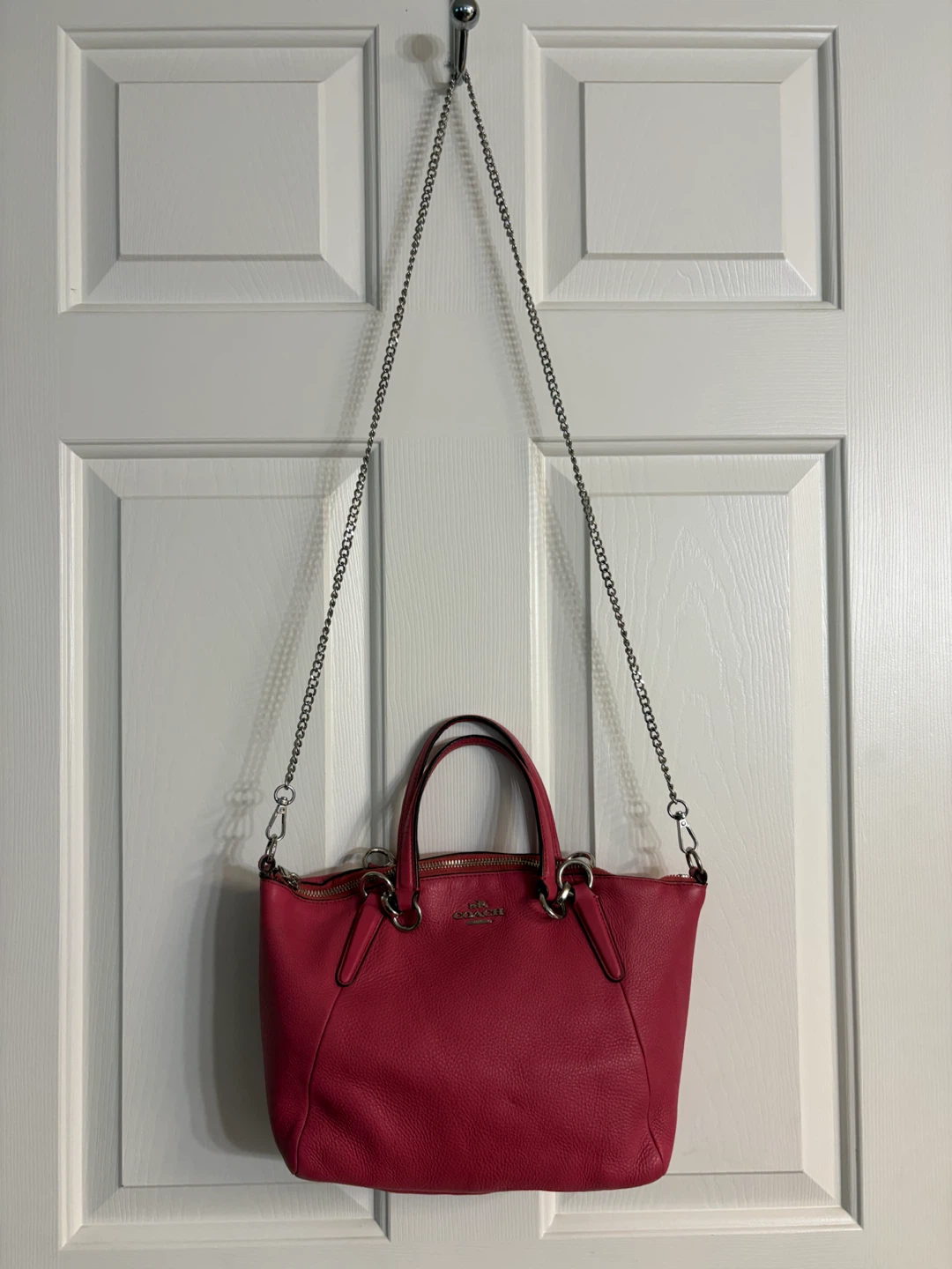 Coach Small Kelsey Satchel in Pink Pebbled Leather - photo 2