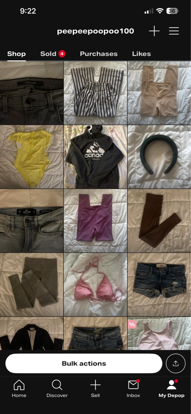 selling a bunch of clothes!