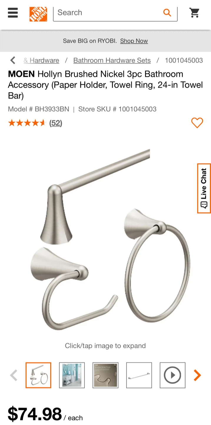 Moen Hollyn 3-Piece Bath Accessory Kit - photo 4