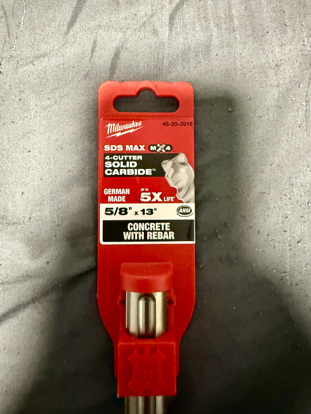 Milwaukee SDS MAX 5/8 in. x 13 in. 4-Cutter Carbide Drill Bit - photo 2