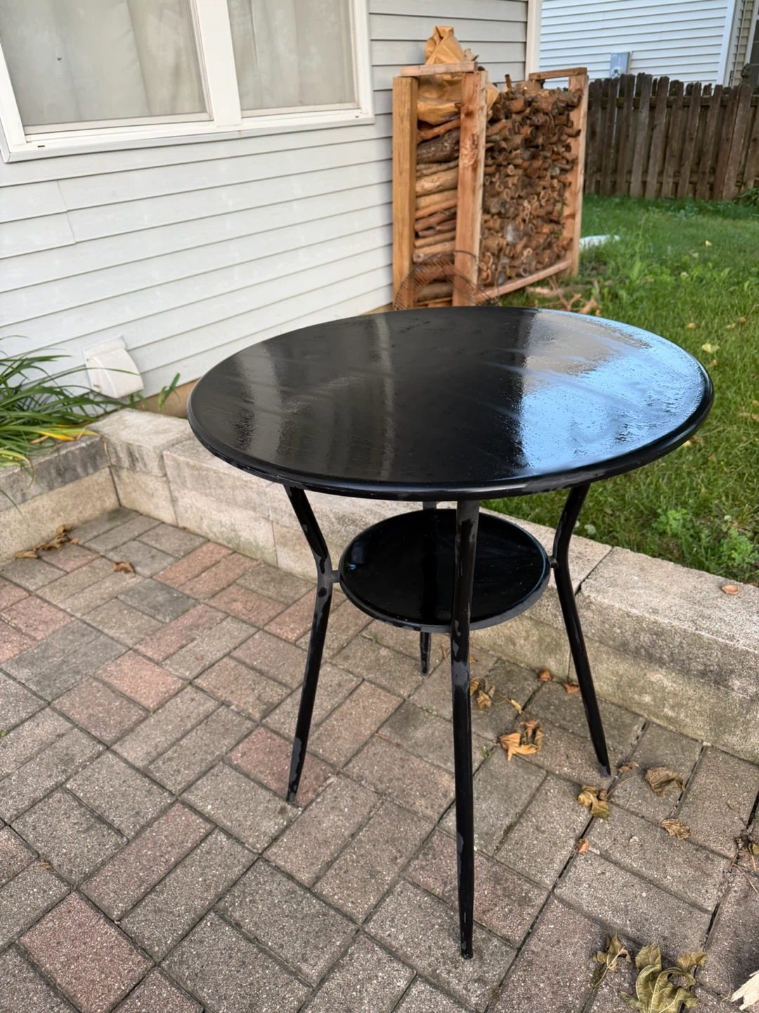 Black Round Side Table - photo 2