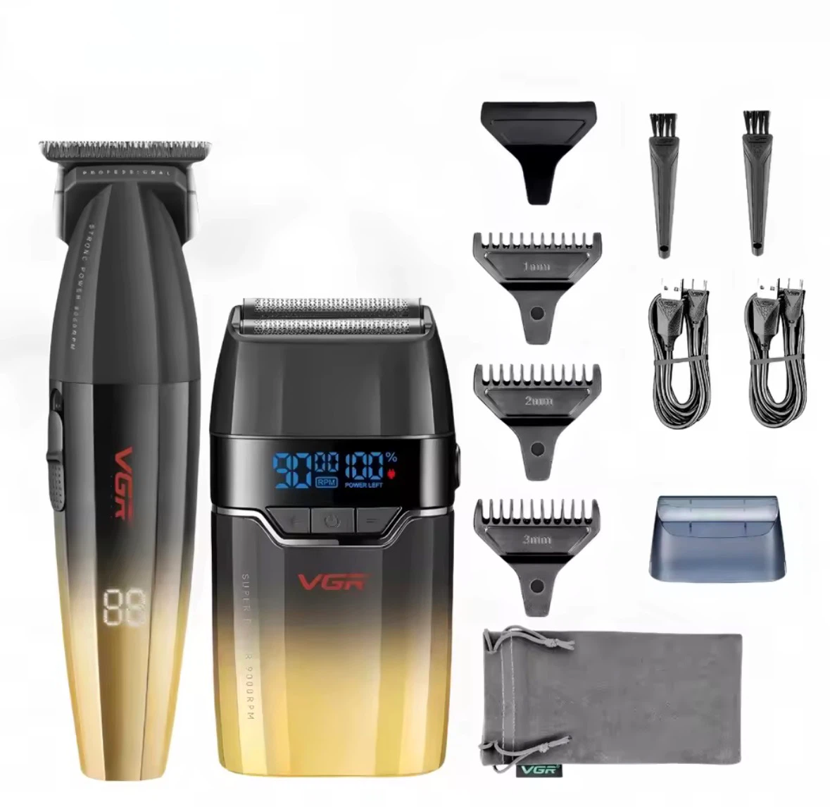 VGR Professional Hair Clipper & Shaver Set