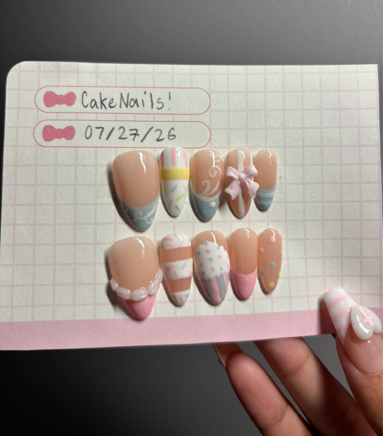 Cake Nails! Handmade Press-On Nails
