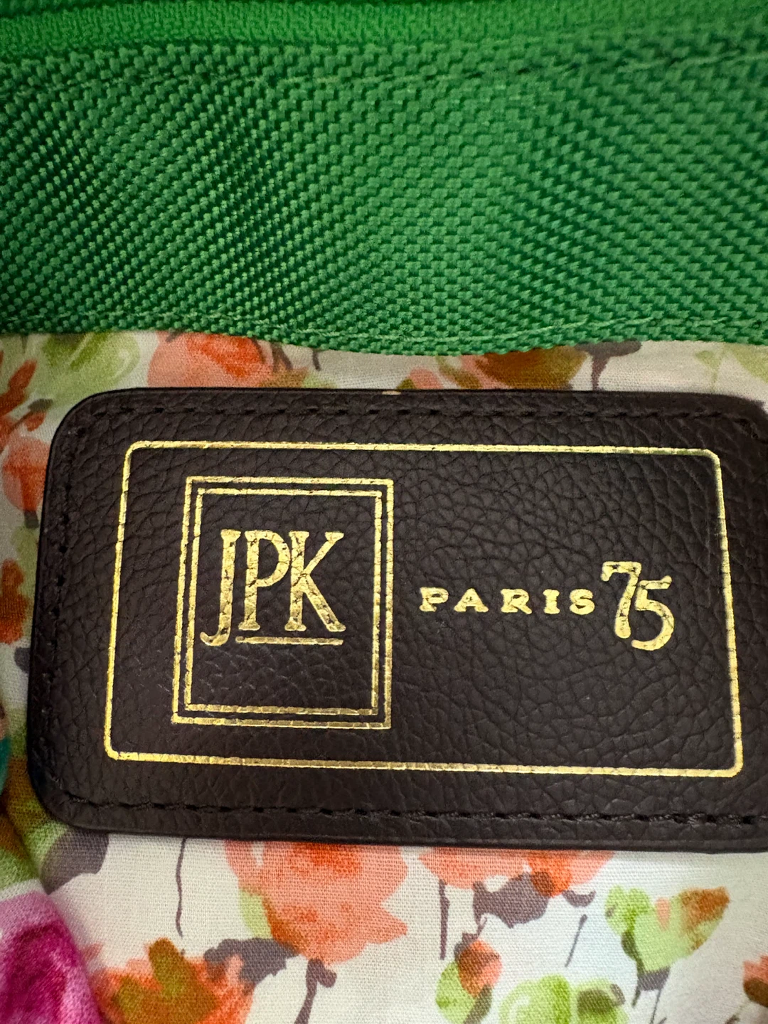 JPK Paris 75 Green Nylon Hobo Bucket Tote Bag - photo 4