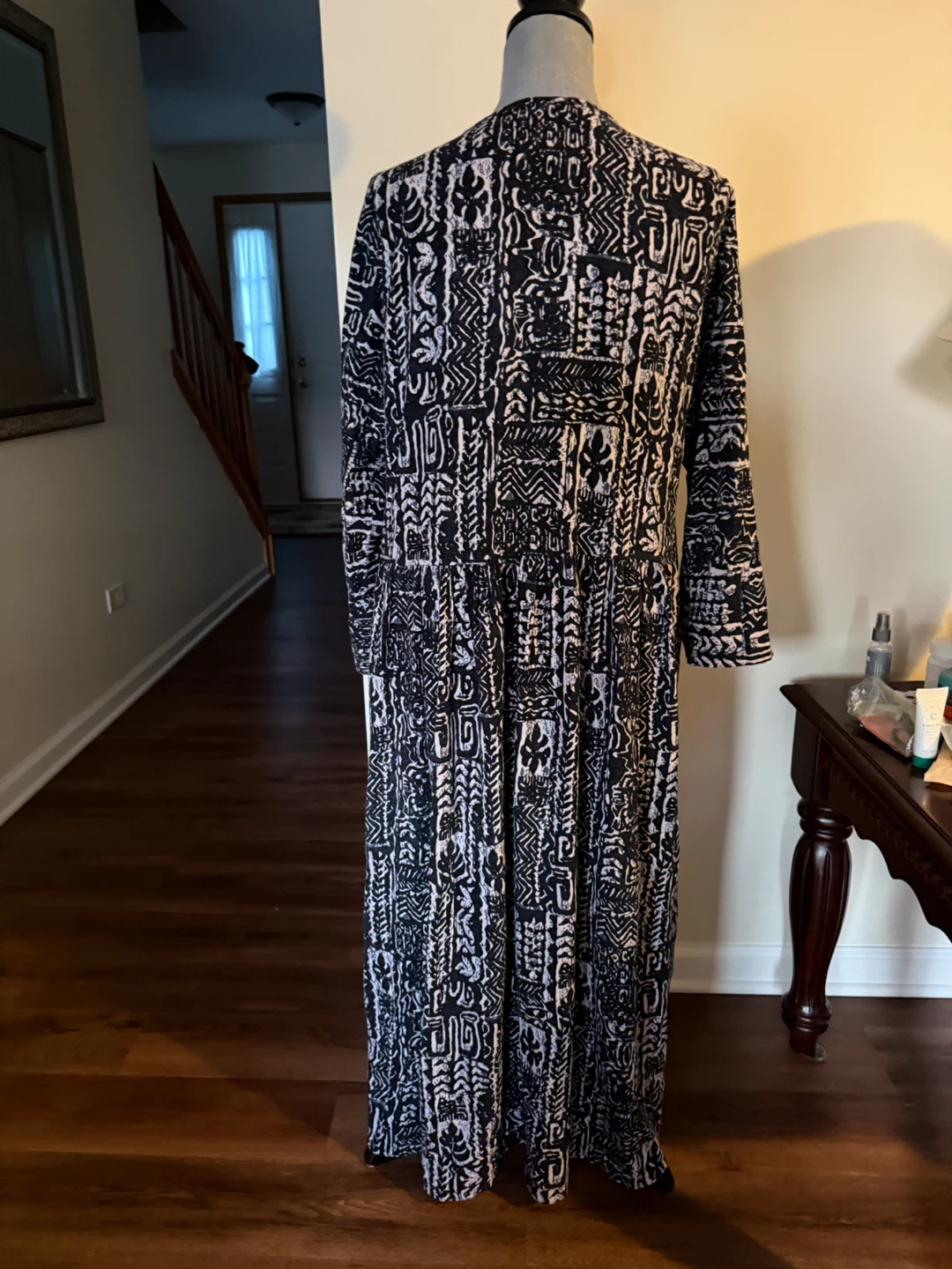 SHEIN Maxi Dress Black White Pattern XL - photo 2