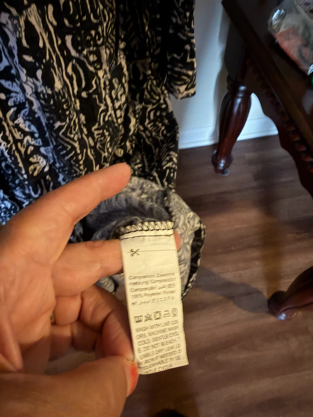 SHEIN Maxi Dress Black White Pattern XL - photo 3