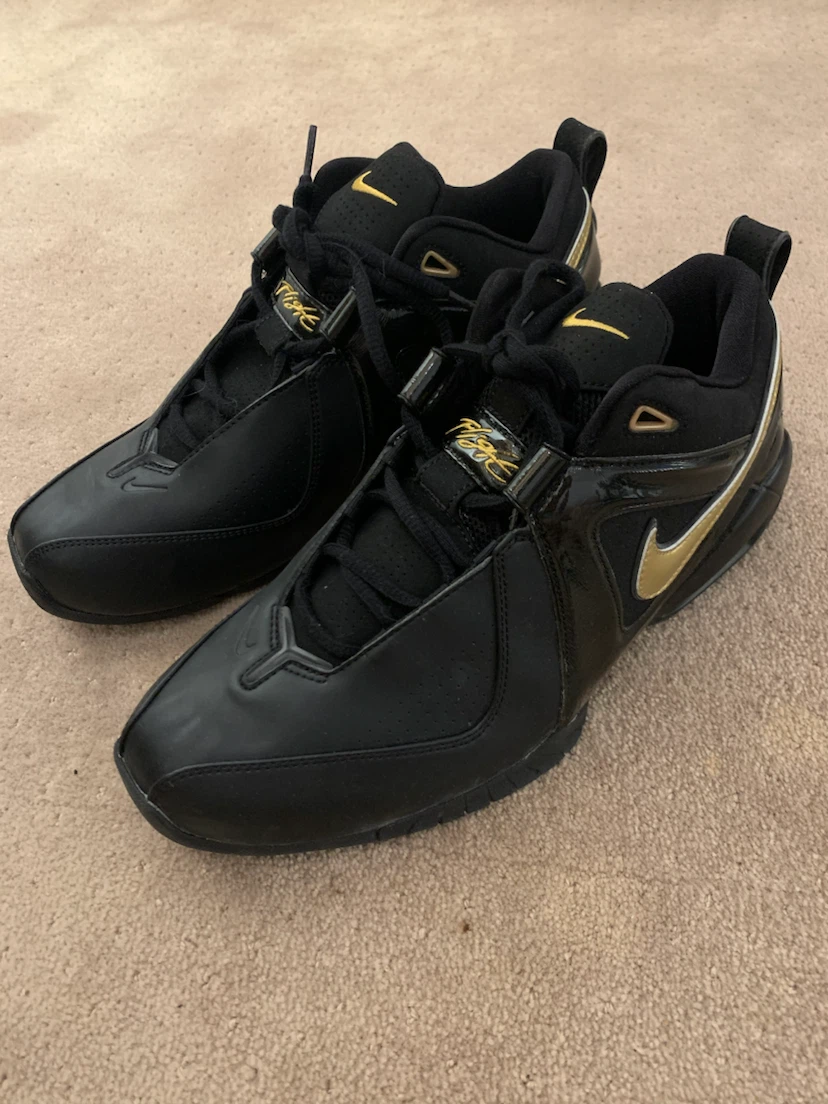Nike Flight Men's Basketball Shoes Black Gold