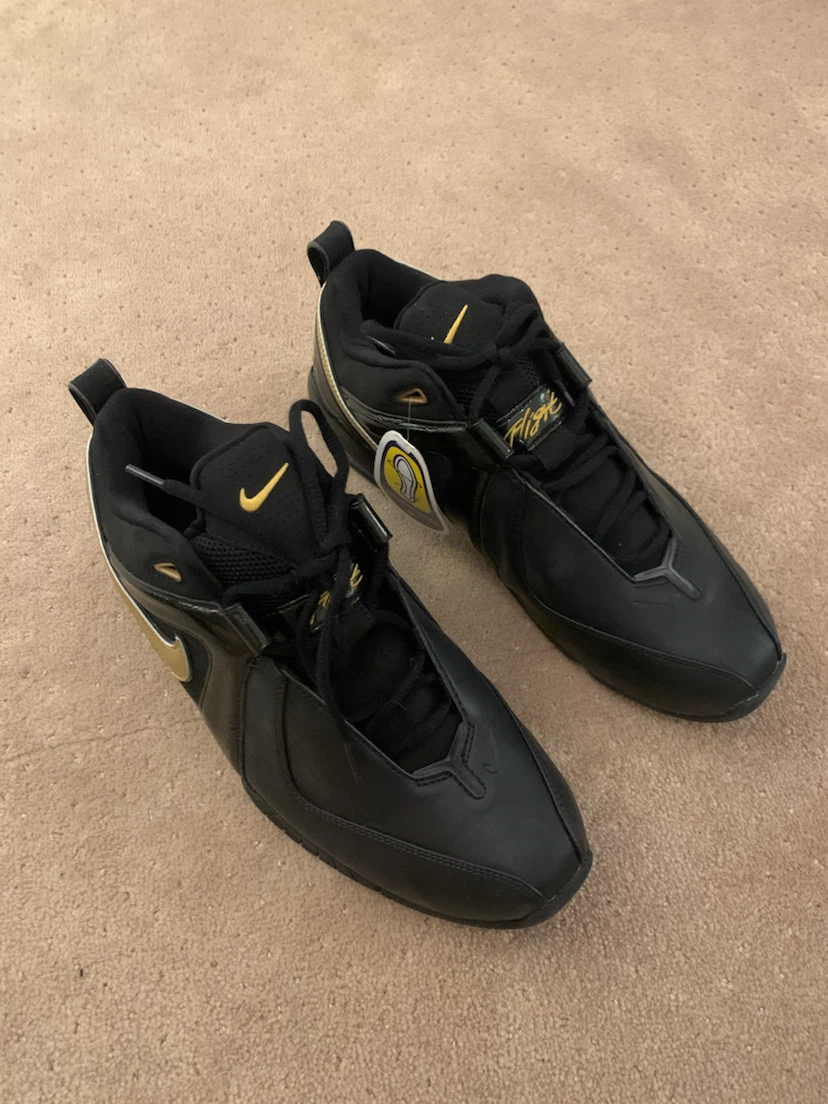 Nike Flight Men's Basketball Shoes Black Gold - photo 5