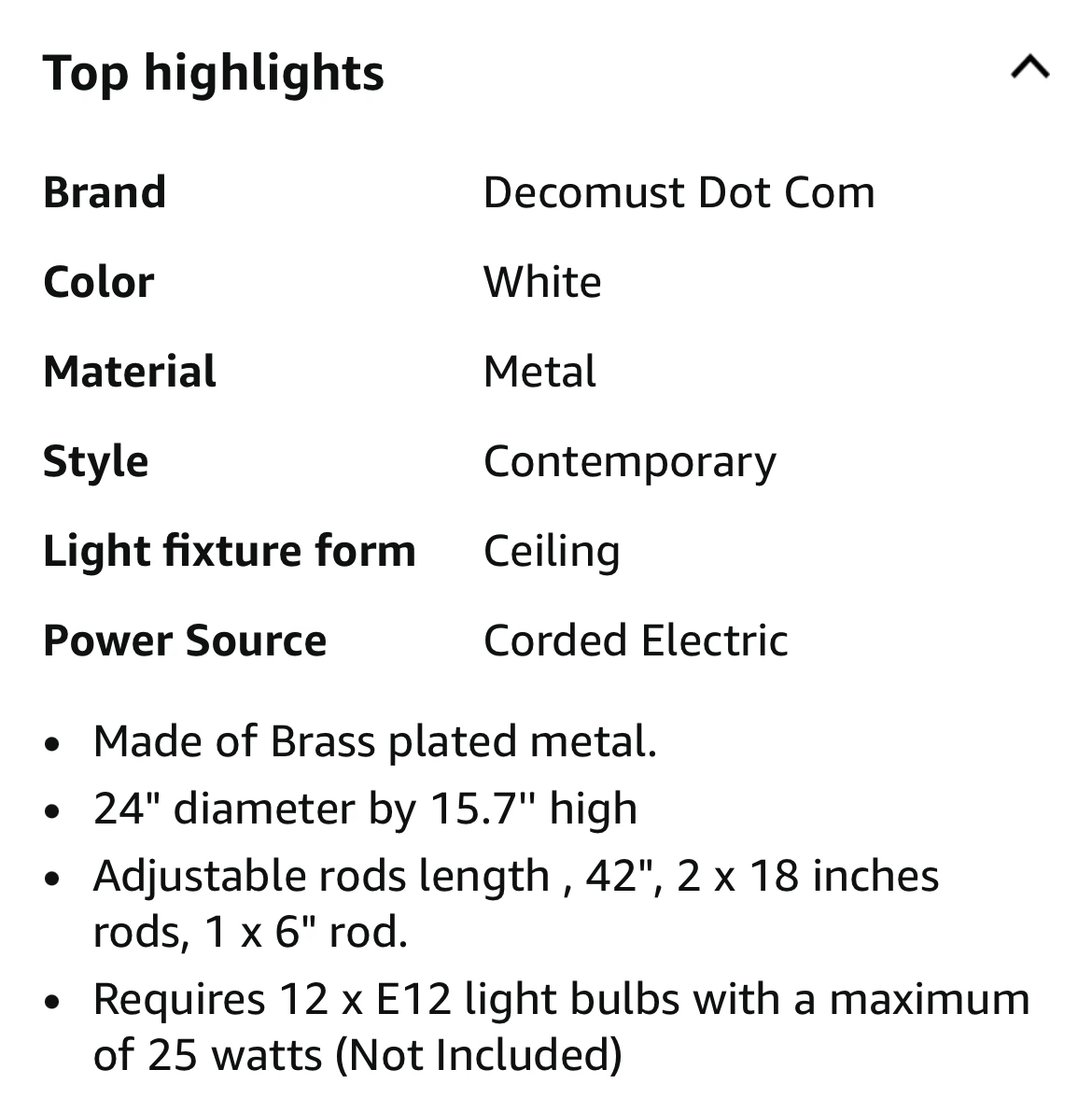 Decomust 24 Inch Sputnik Chandelier Plated Gold - photo 3