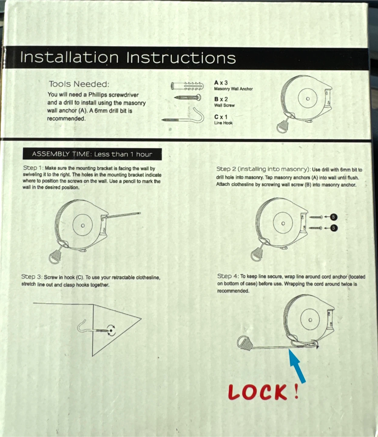 Outdoor Retractable Clothesline - photo 2
