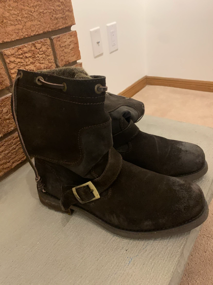 Brown Suede Leather Boots