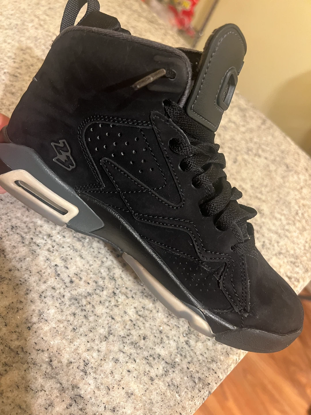 Nike Air Jordan 6 Black Suede Sneakers - photo 2