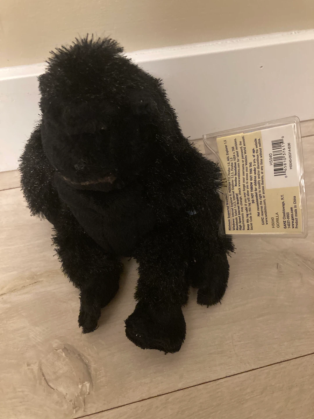 Webkinz Ganz Black Gorilla Plush Toy - photo 5