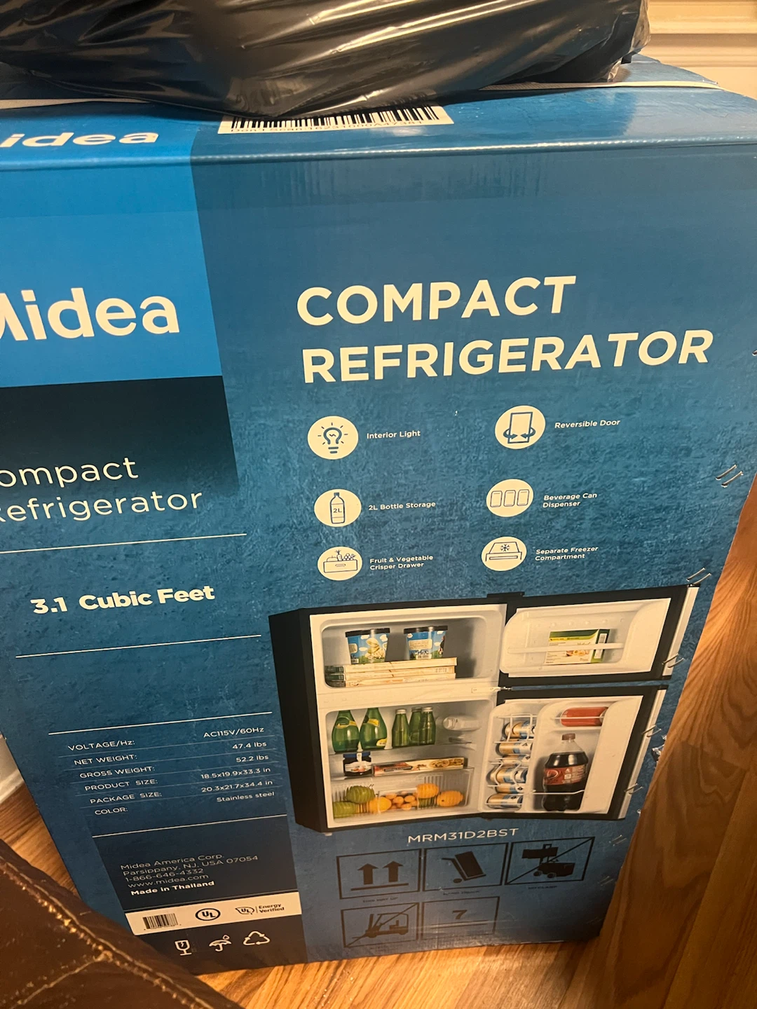 Midea Compact Refrigerator - 3.1 Cubic Feet