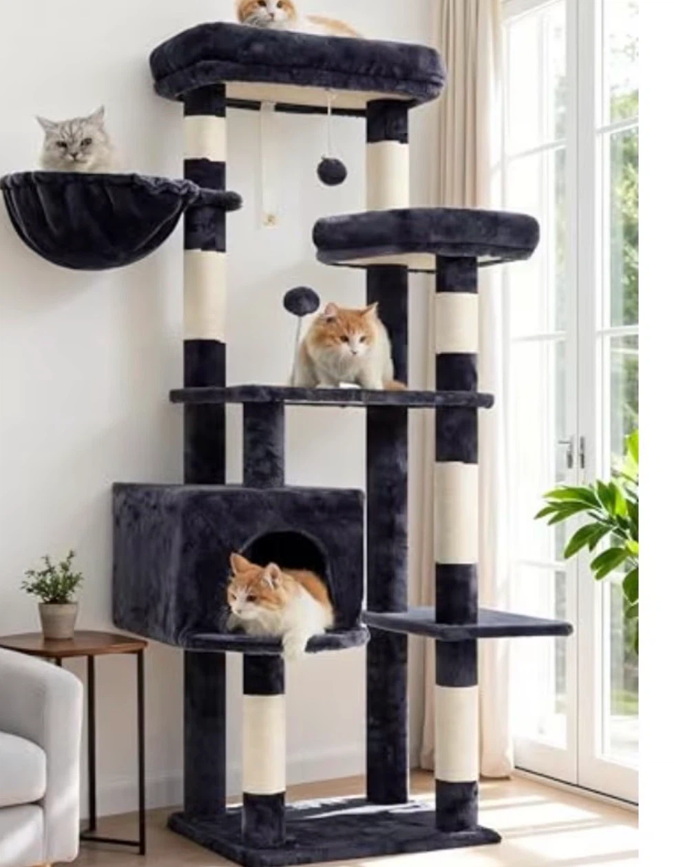 Multi-Level Cat Tree Condo with Hammock and Perches