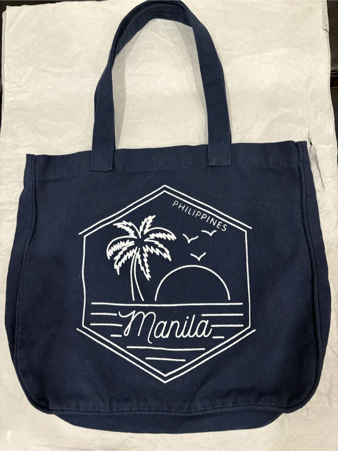 Navy Blue Manila Philippines Tote Bag