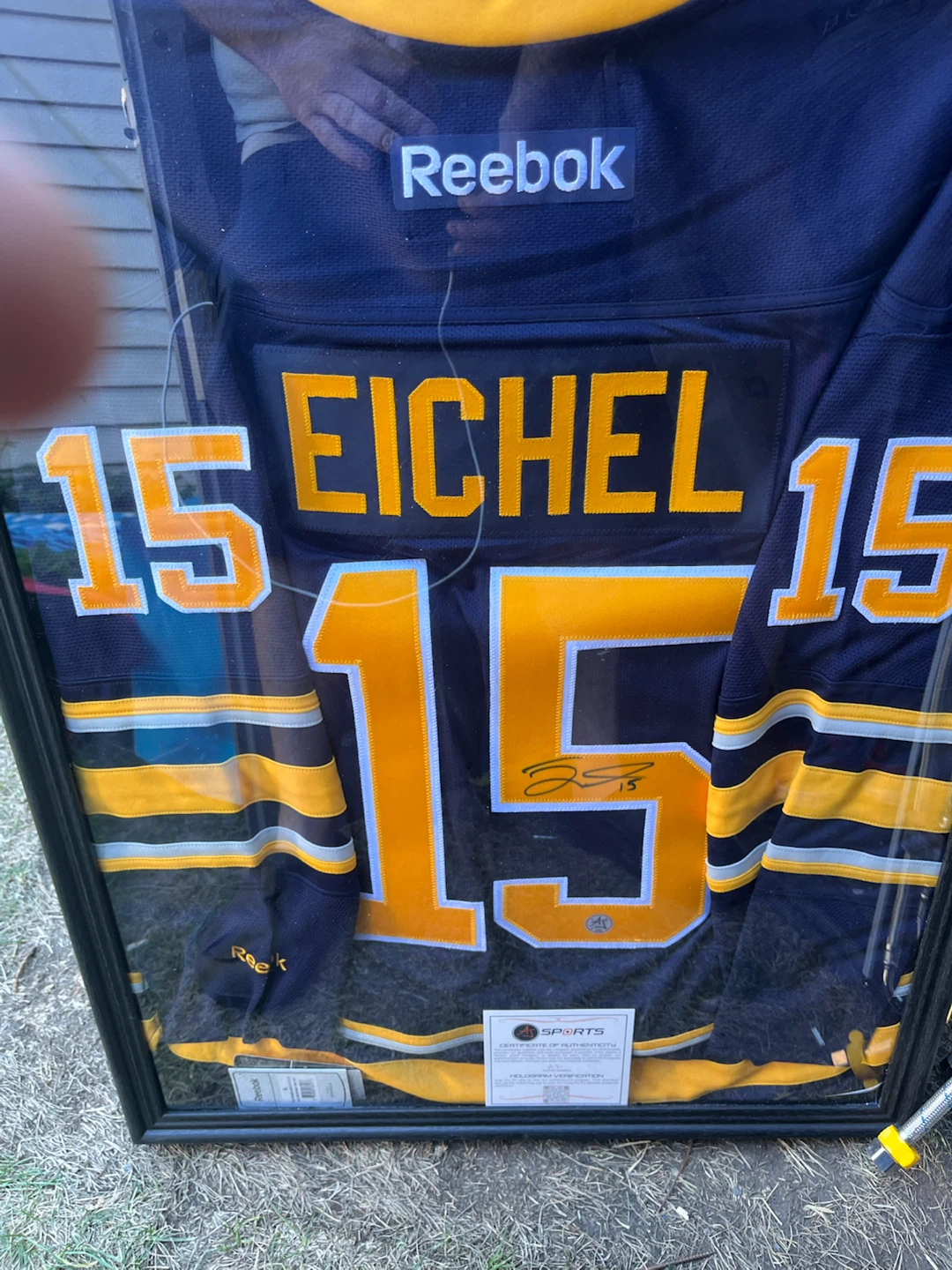Framed and signed NHL jerseys