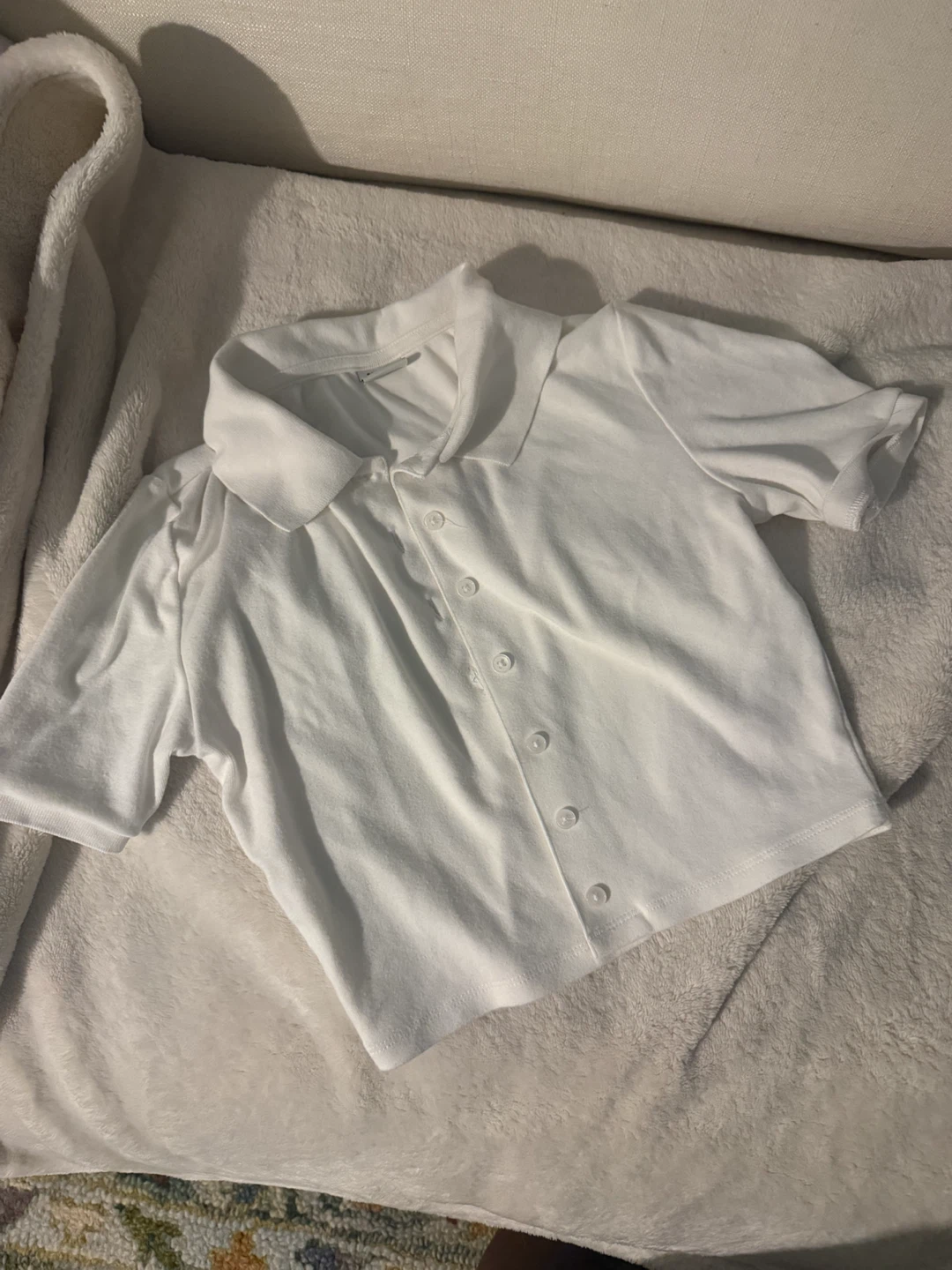 Aritzia Sunday Best Cropped Polo Top - size xs - photo 2