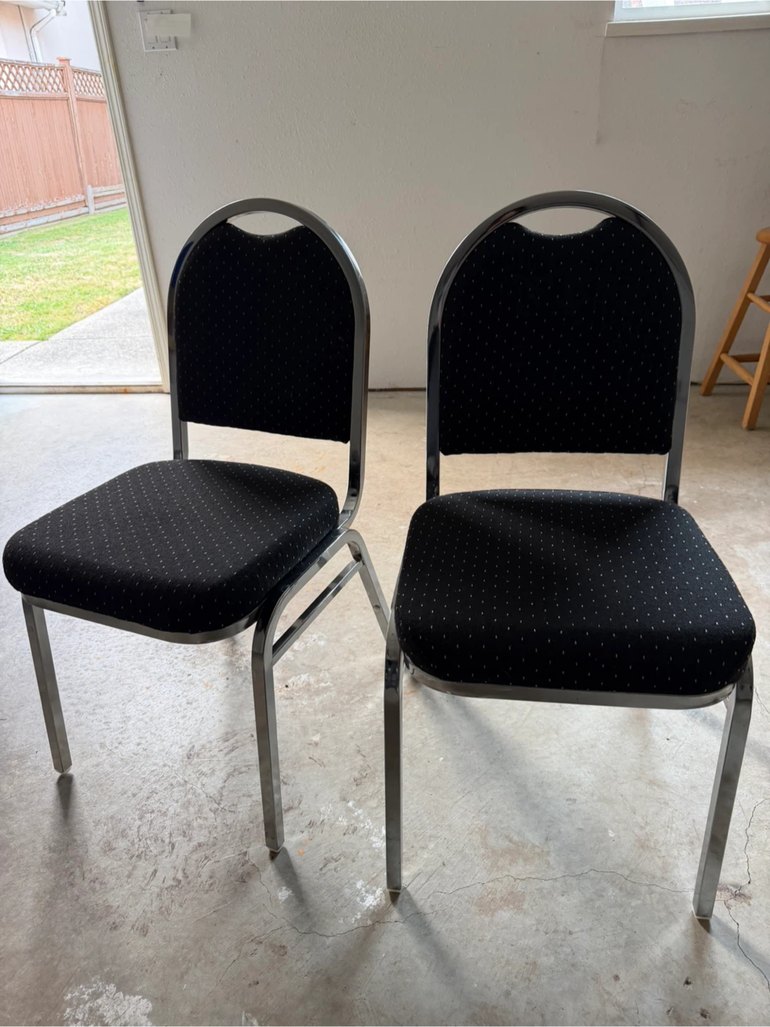 Black Stacking Banquet Chairs