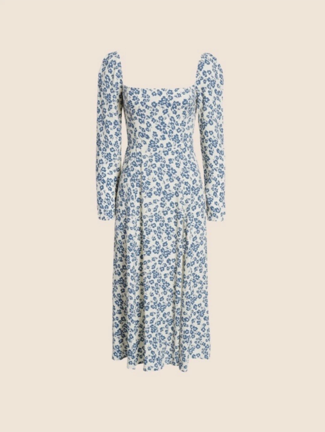 NLW Current Fashions Blue Floral Midi Dress