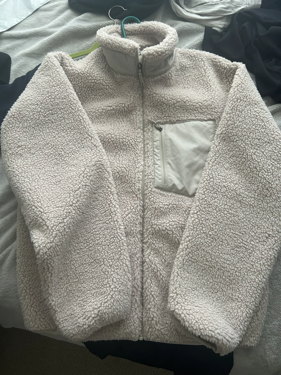 UNIQLO Fleece Jacket - Cream - Size M