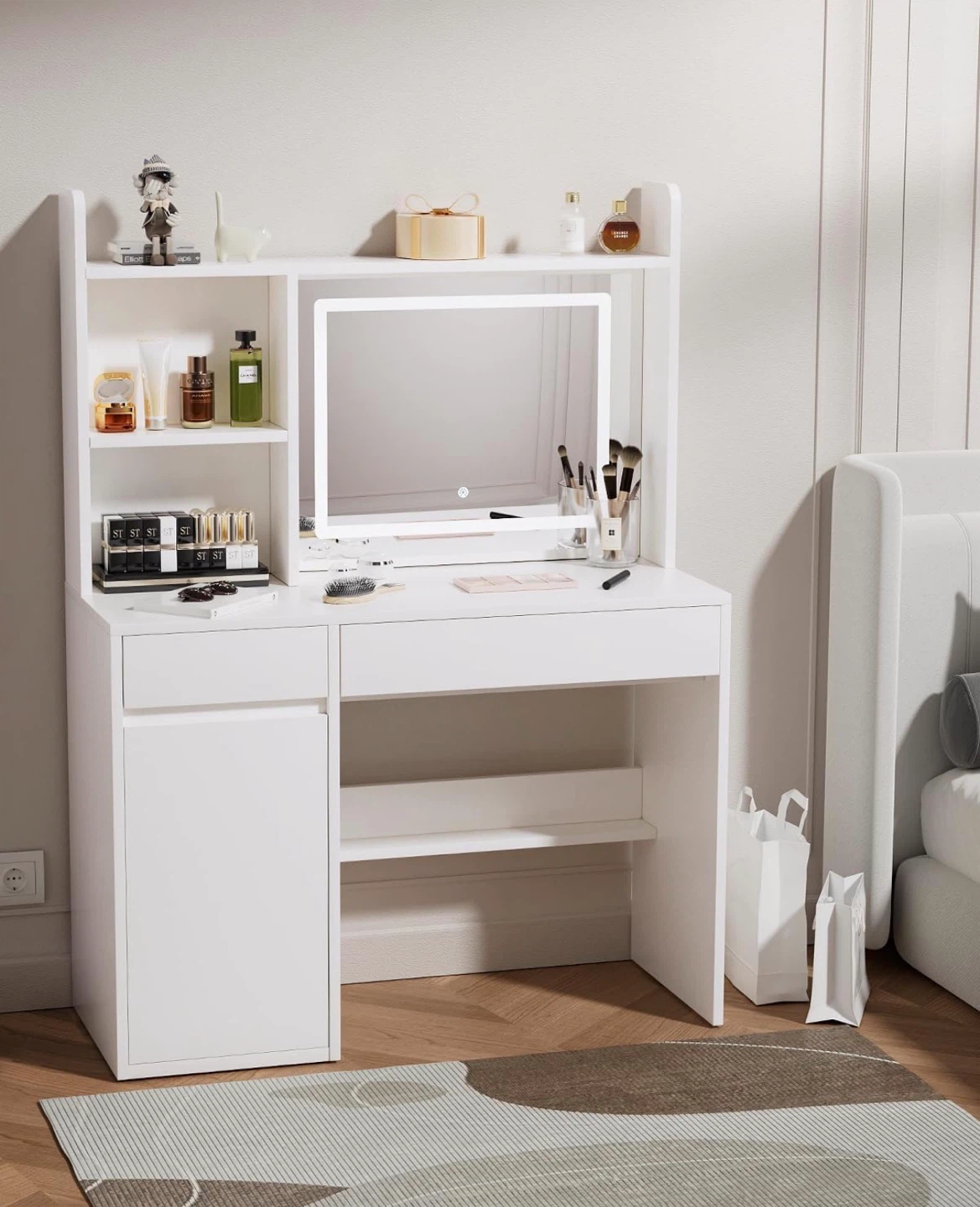 Vanity Desk, Makeup Table with Mirror and Lights dressing Table - photo 3