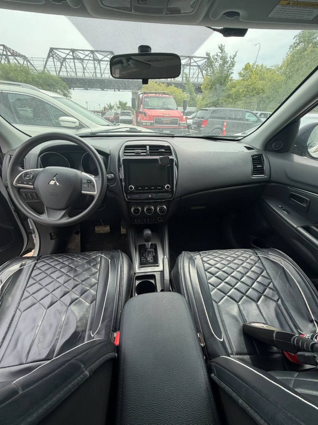 Black PU Leather Car Seat Covers with Bear Design - photo 5
