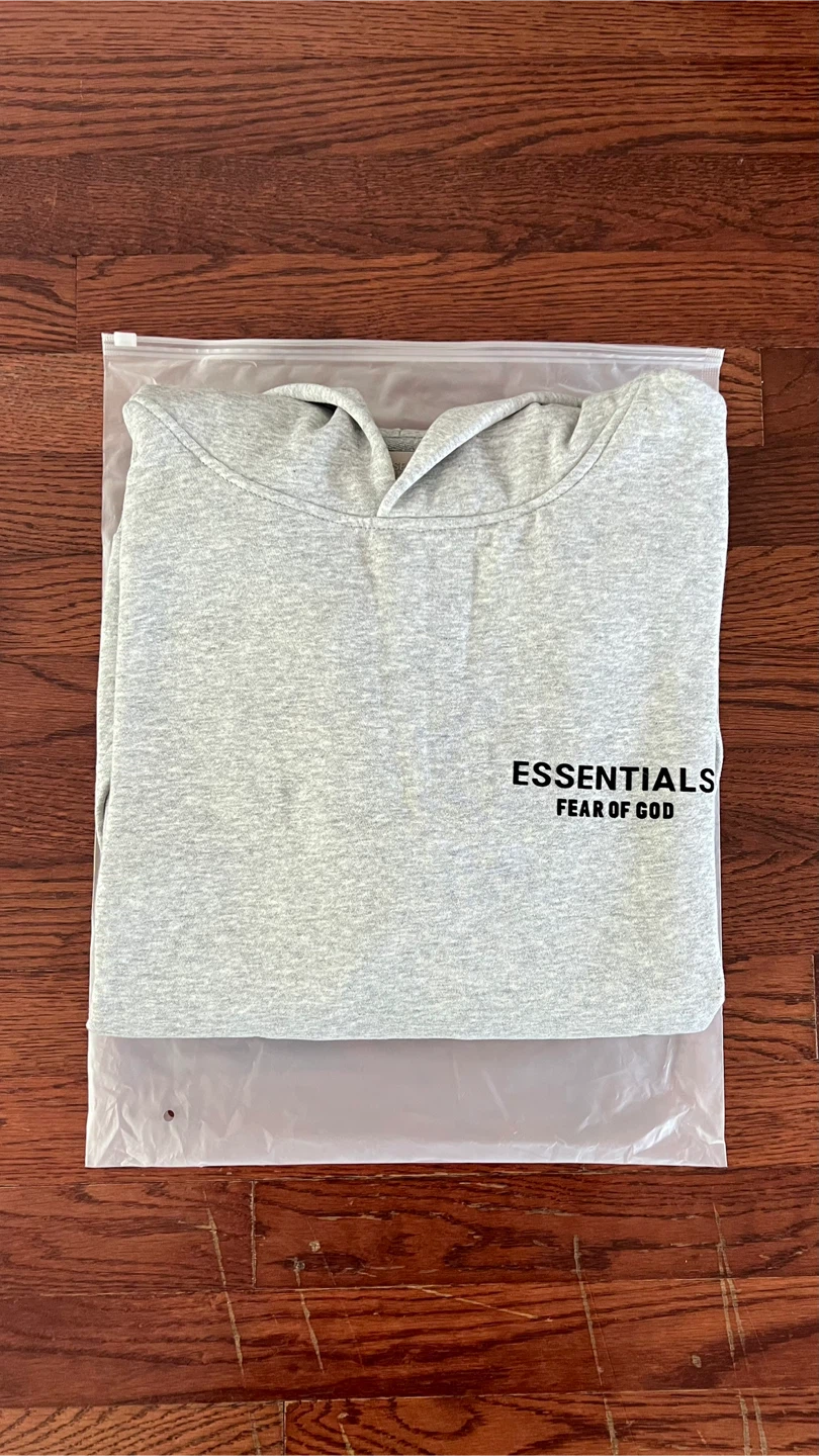 ESSENTIALS Fear of God Hoodie - Grey - Size Medium - photo 5