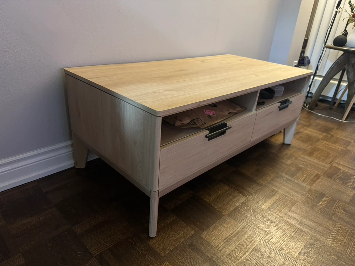 Modern Light Wood TV Stand/Centre Table with Drawers - photo 2